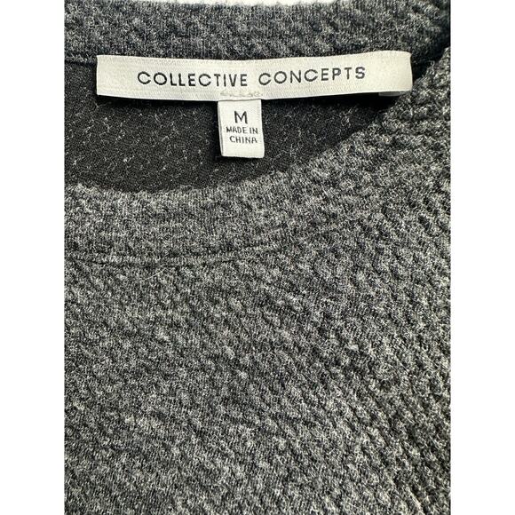 Collective Concepts Size Medium Sweater Dress Fit & Flare Princess Seams Gray - Picture 7 of 12